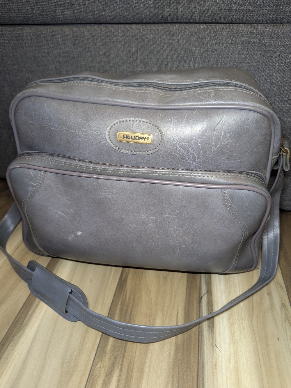 Gray Vintage Carry On Bag By Holiday
